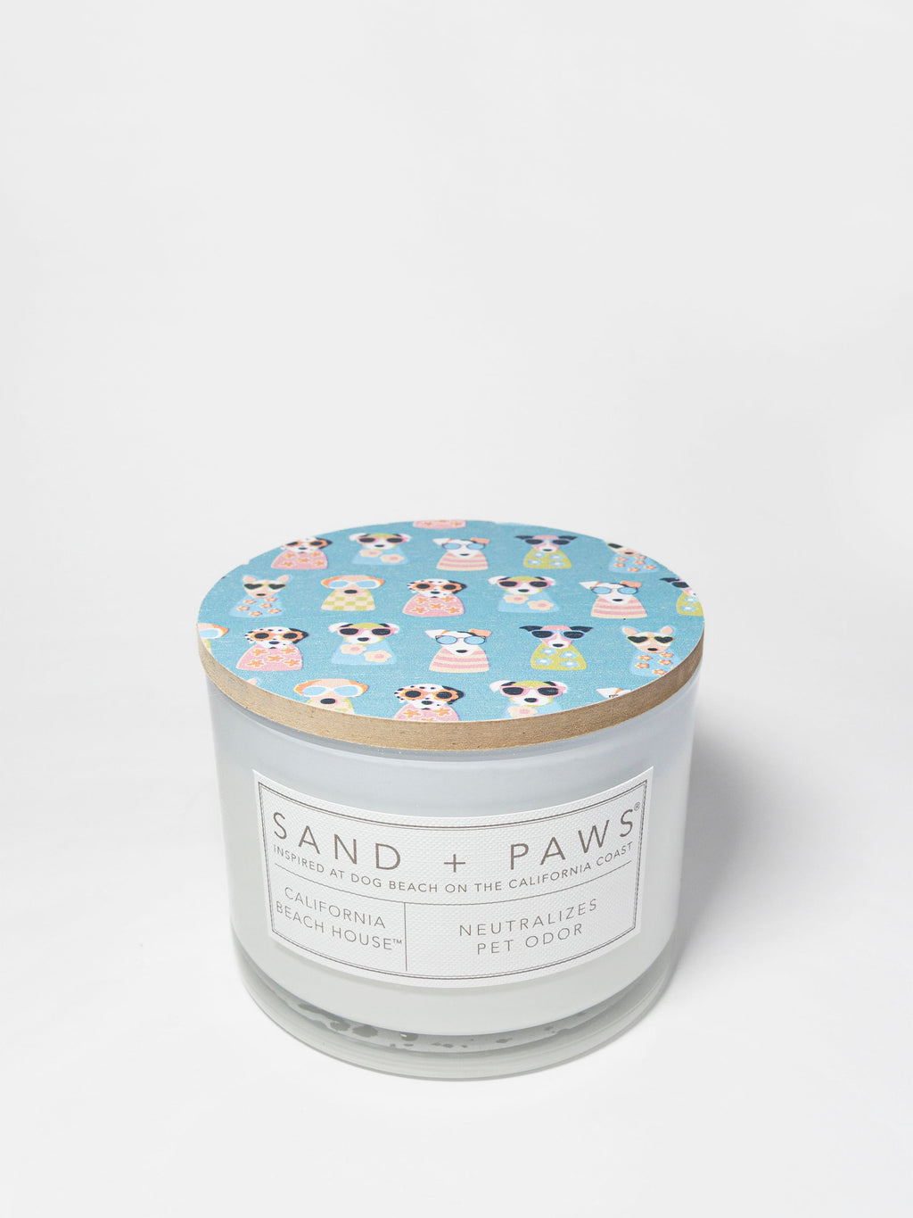 Premium Cozy Sand + Paws California Beach House 12 oz scented candle