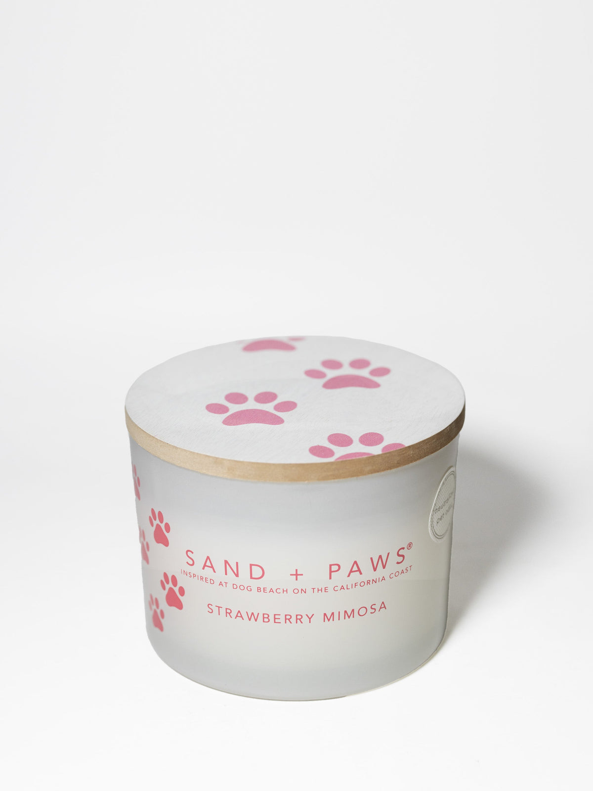 Premium Cozy Sand + Paws Strawberry Mimosa 12 oz scented candle