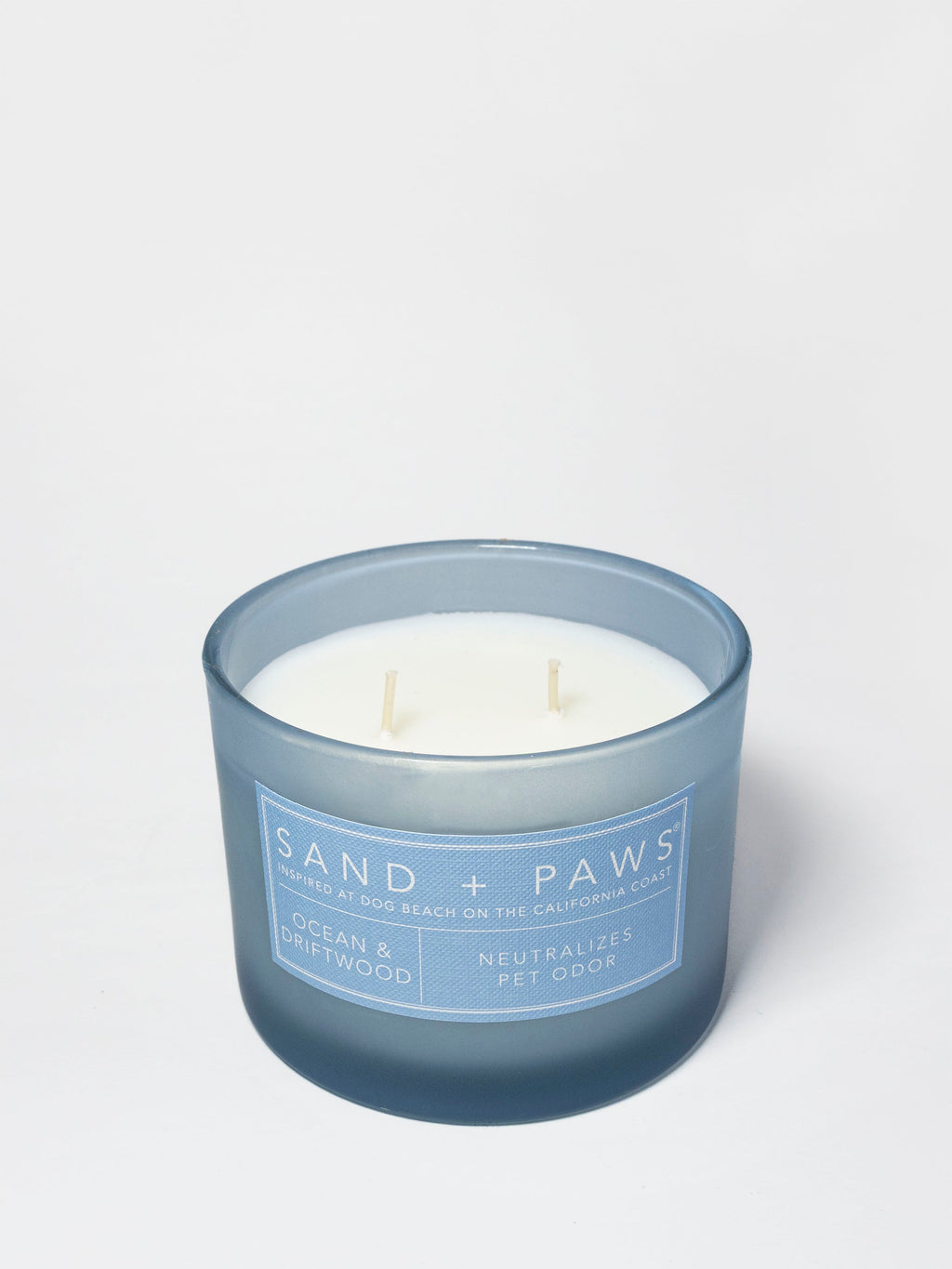 Premium Cozy Sand + Paws Ocean & Driftwood 12 oz scented candle