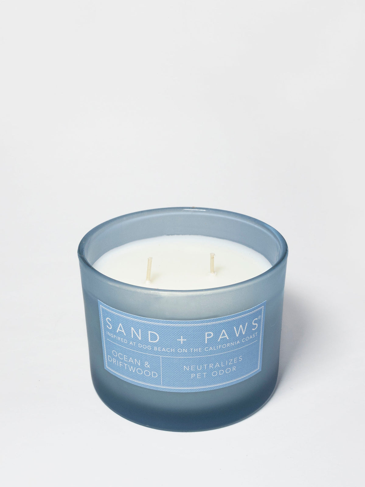Premium Cozy Sand + Paws Ocean & Driftwood 12 oz scented candle