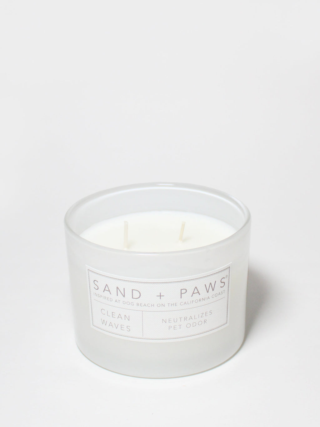 Premium Cozy Sand + Paws Clean Waves 12 oz scented candle