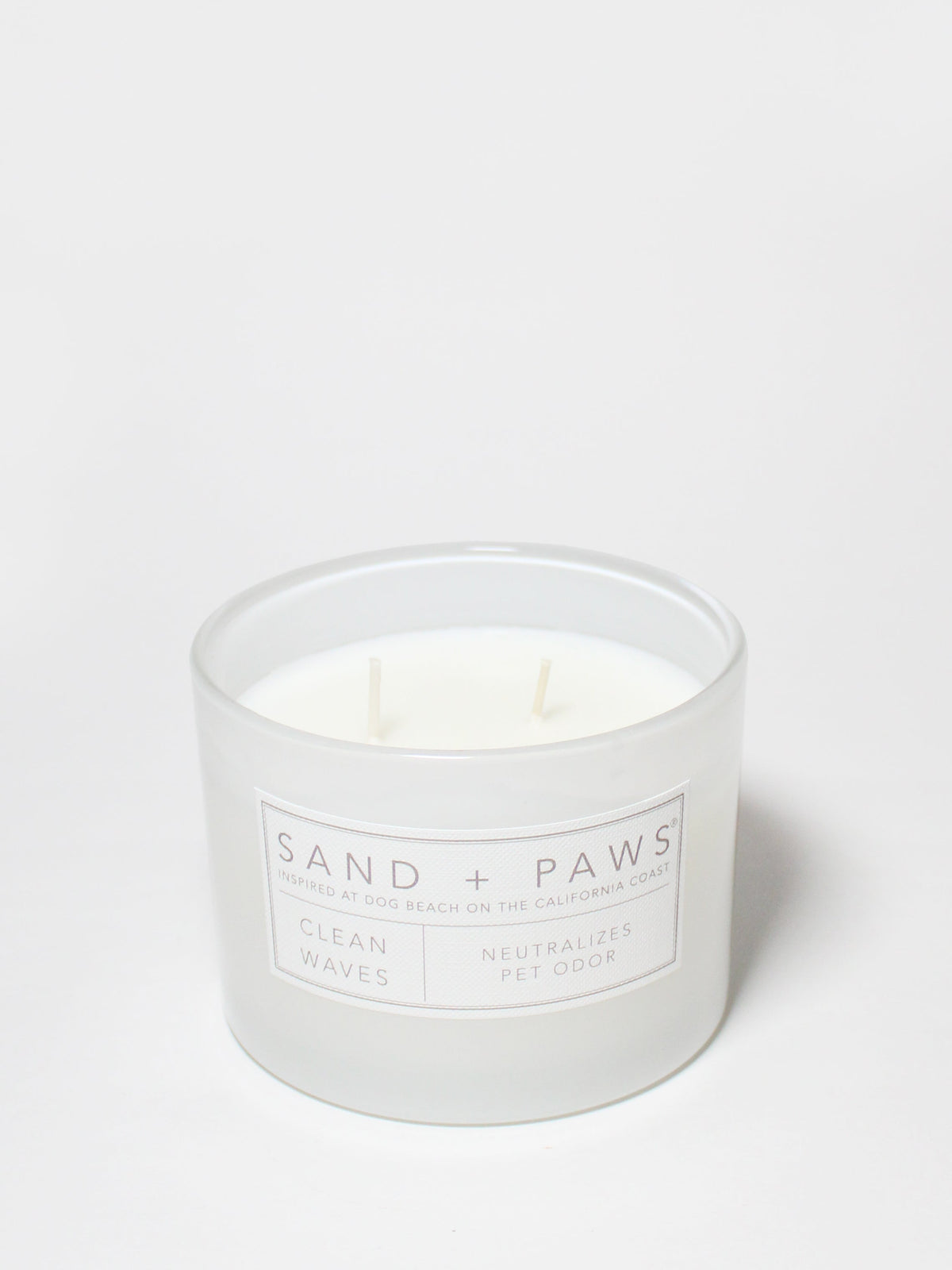 Premium Cozy Sand + Paws Clean Waves 12 oz scented candle