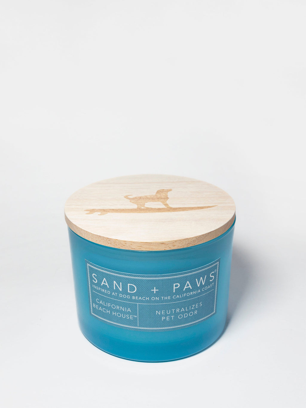 Premium Cozy Sand + Paws California Beach House 12 oz scented candle