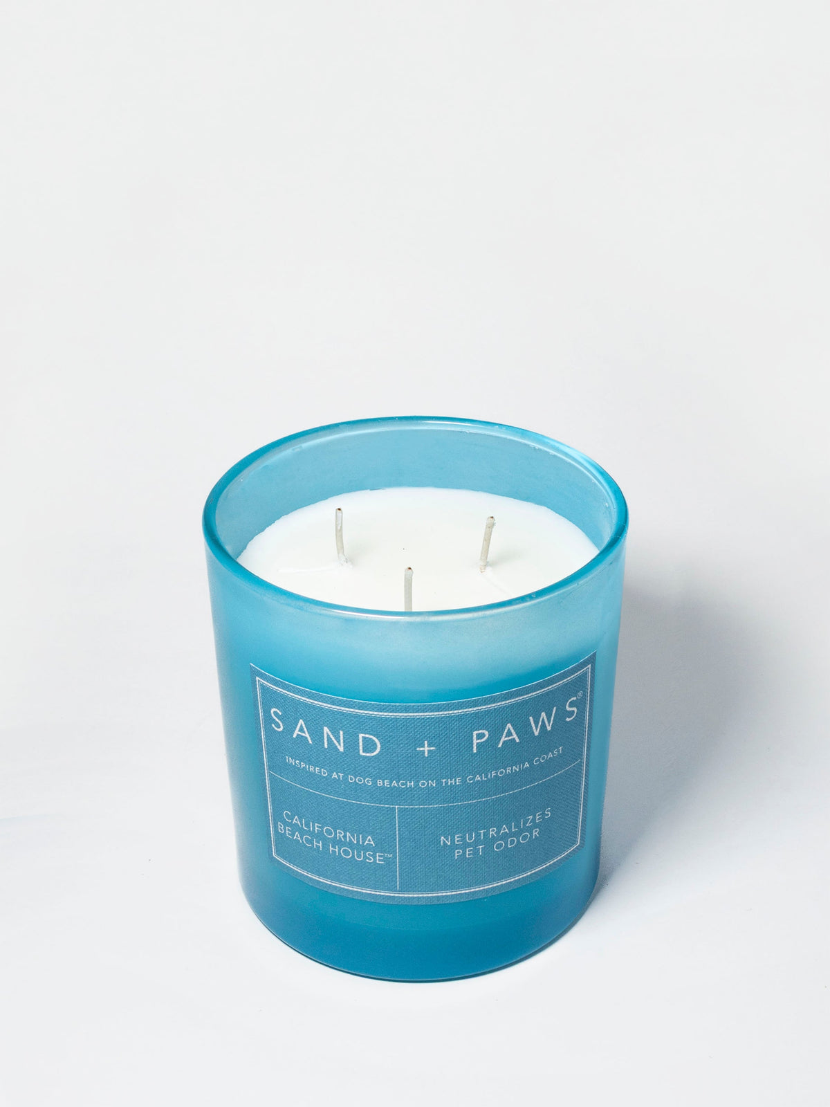 Premium Cozy Sand + Paws California Beach House 21 oz scented candle
