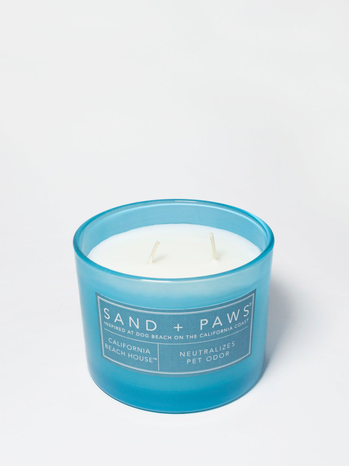 Premium Cozy Sand + Paws California Beach House 12 oz scented candle