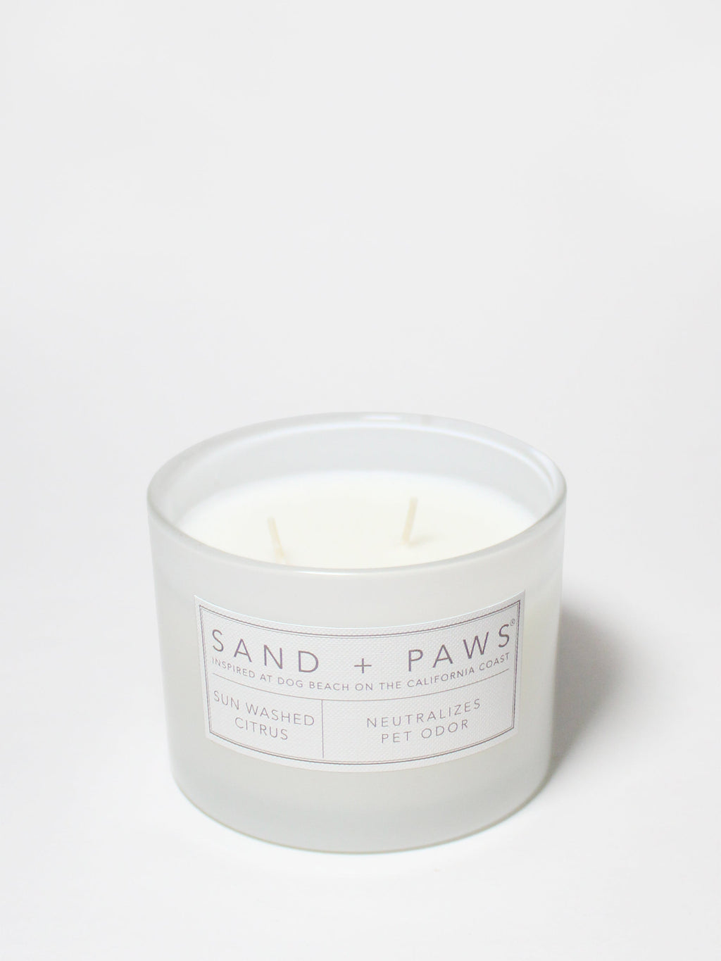 Premium Cozy Sand + Paws Sun Washed Citrus 12 oz scented candle