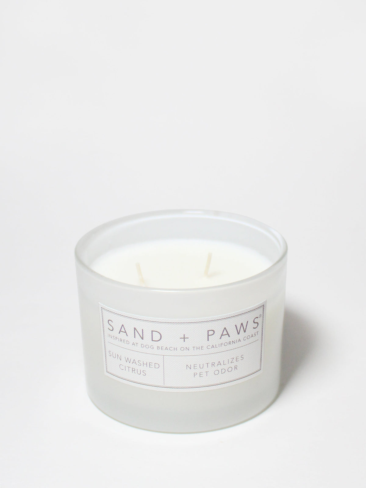 Premium Cozy Sand + Paws Sun Washed Citrus 12 oz scented candle
