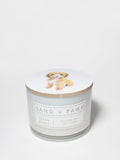 Premium Cozy Sand + Paws Clean Waves 12 oz scented candle