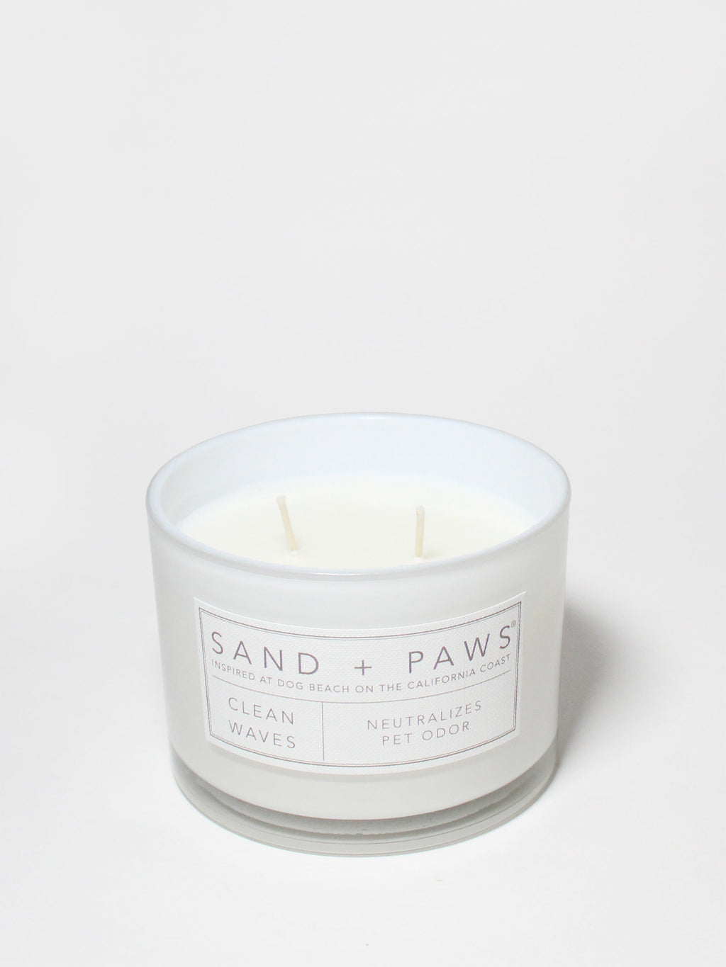 Premium Cozy Sand + Paws Clean Waves 12 oz scented candle