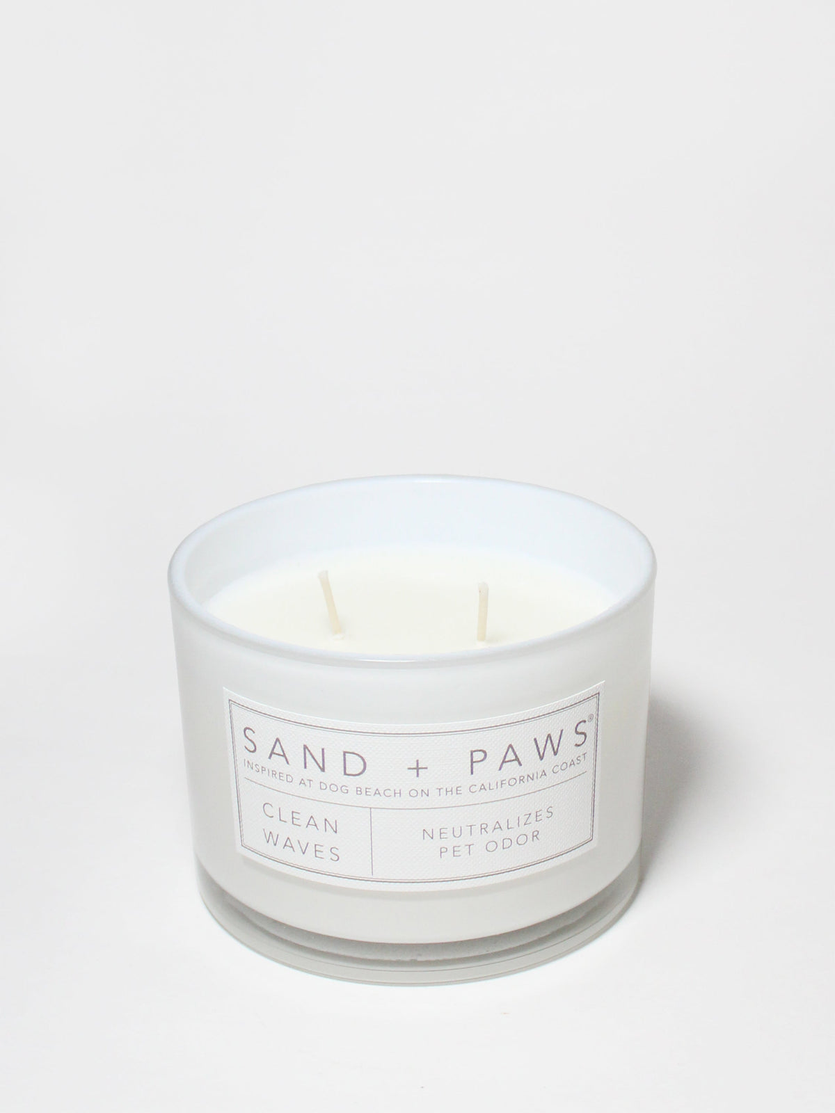 Premium Cozy Sand + Paws Clean Waves 12 oz scented candle