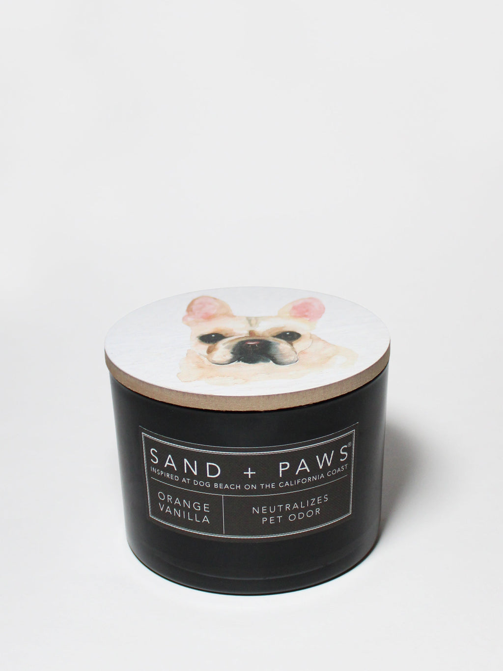 Premium Cozy Sand + Paws Orange Vanilla 12 oz scented candle