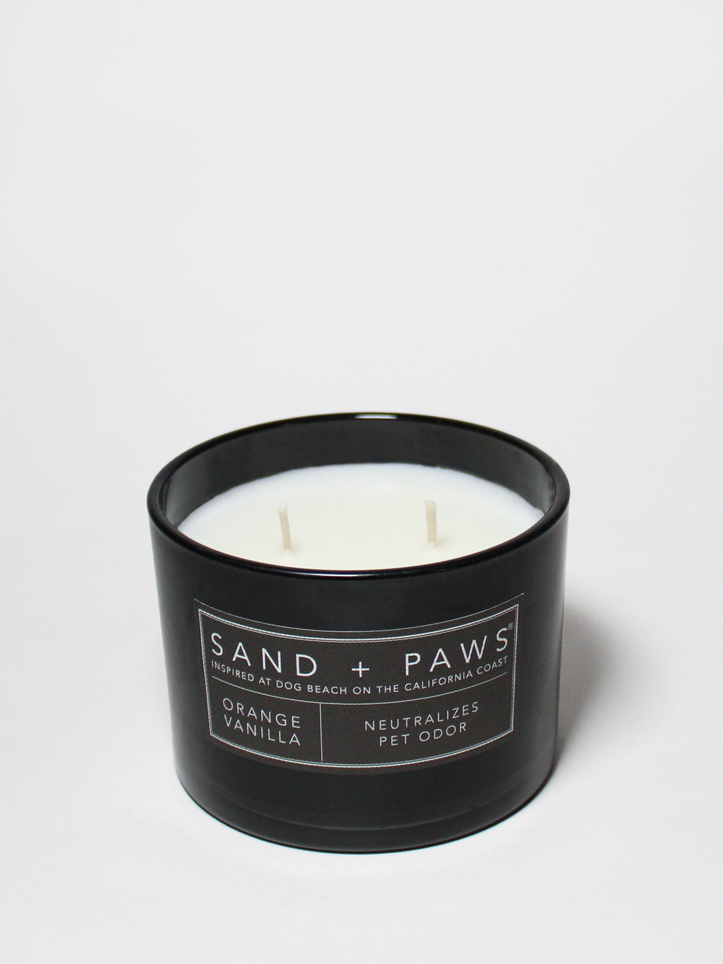 Premium Cozy Sand + Paws Orange Vanilla 12 oz scented candle