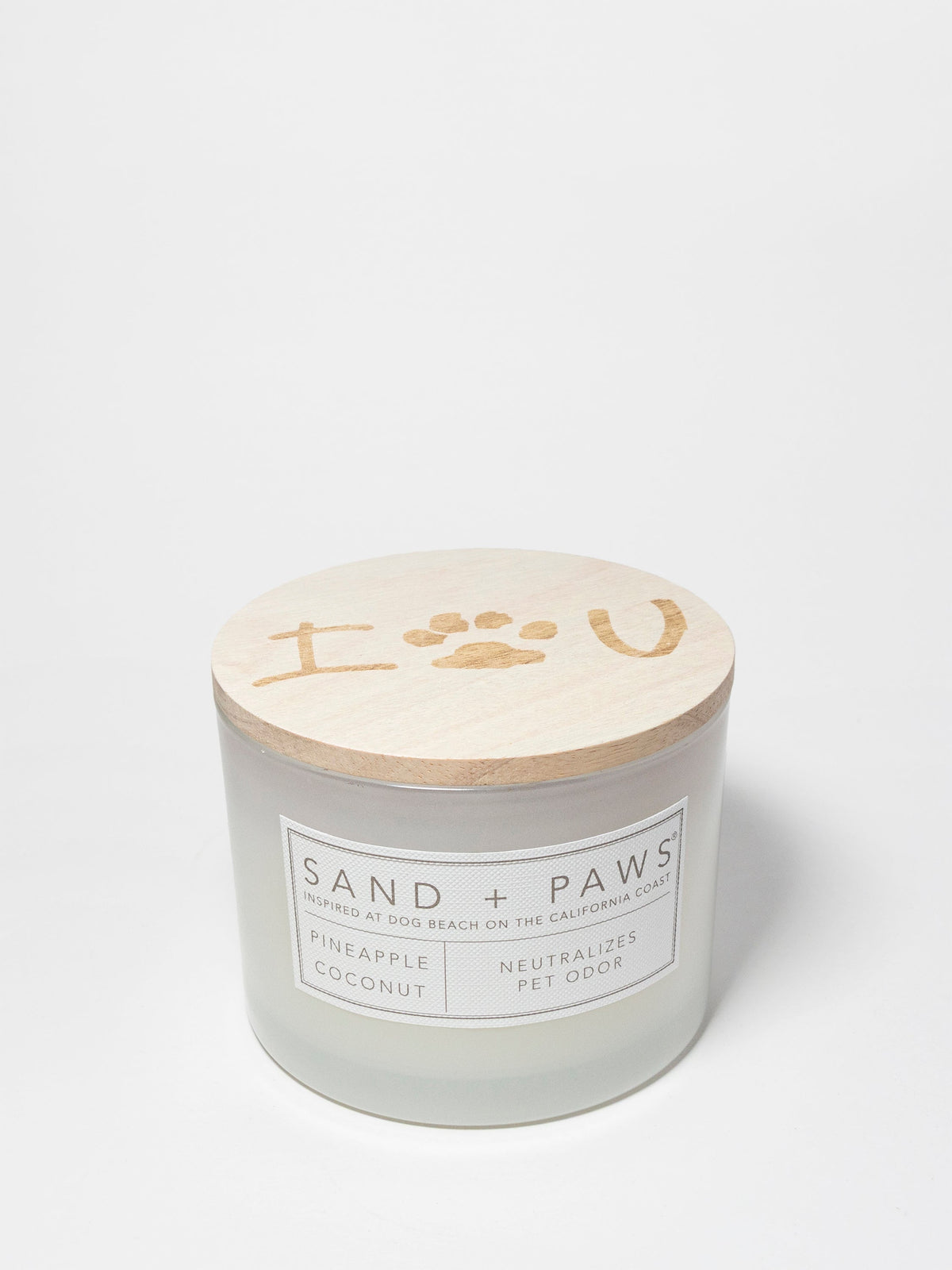 Premium Cozy Sand + Paws Pineapple Coconut 12 oz scented candle